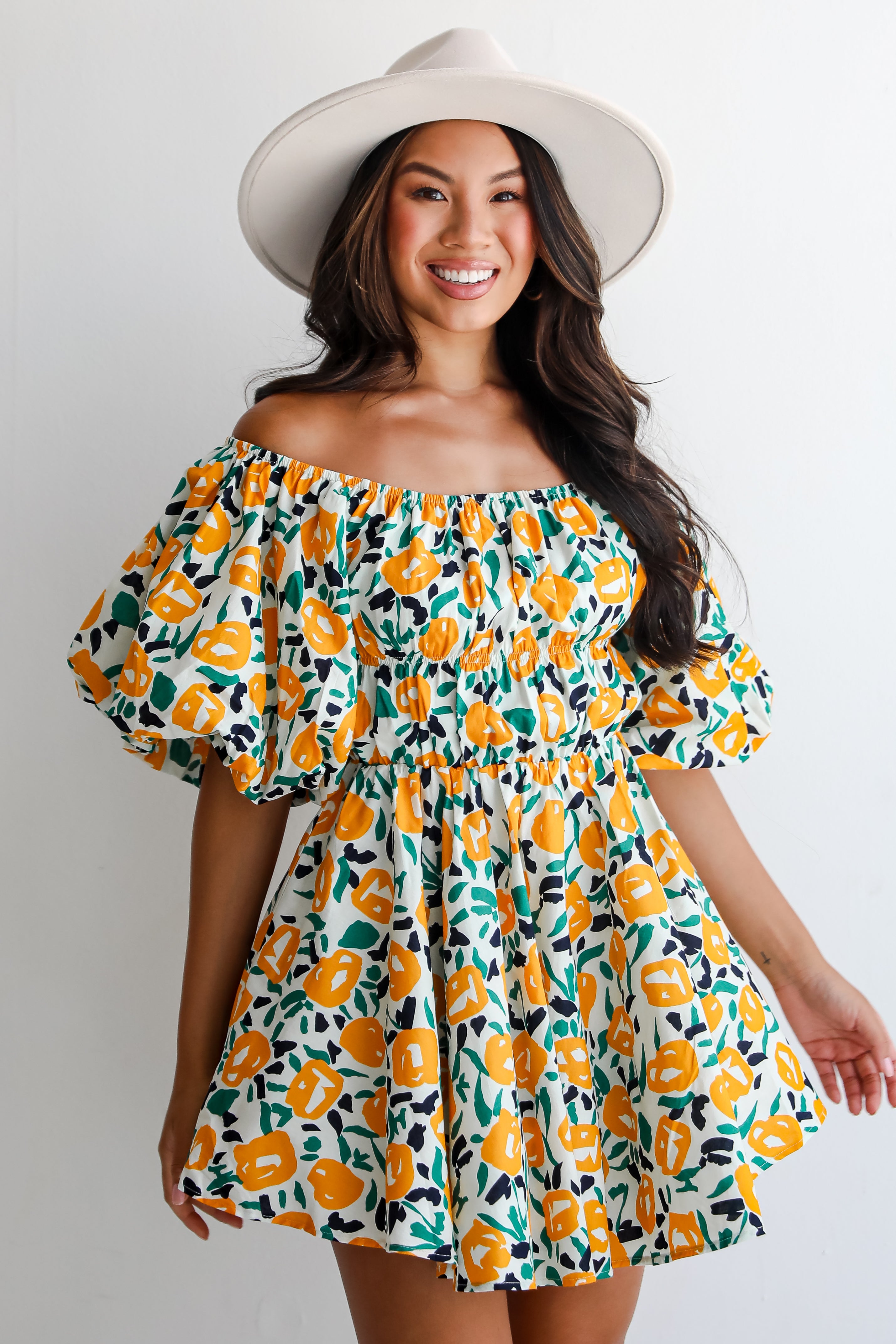 Fairytale Days Yellow Floral Mini Dress