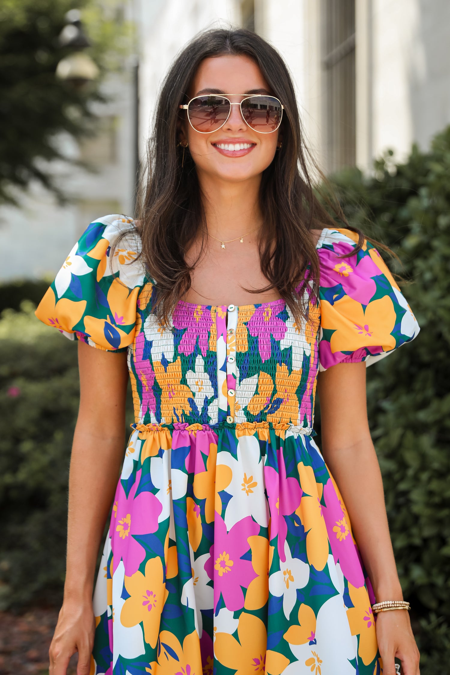 Keep It Darling Magenta Floral Mini Dress