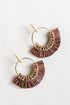 brown Fringe Statement Earrings