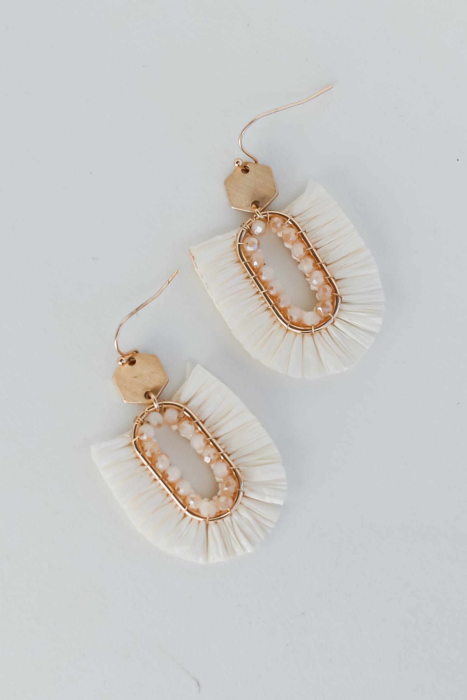 ivory Fringe Statement Earrings