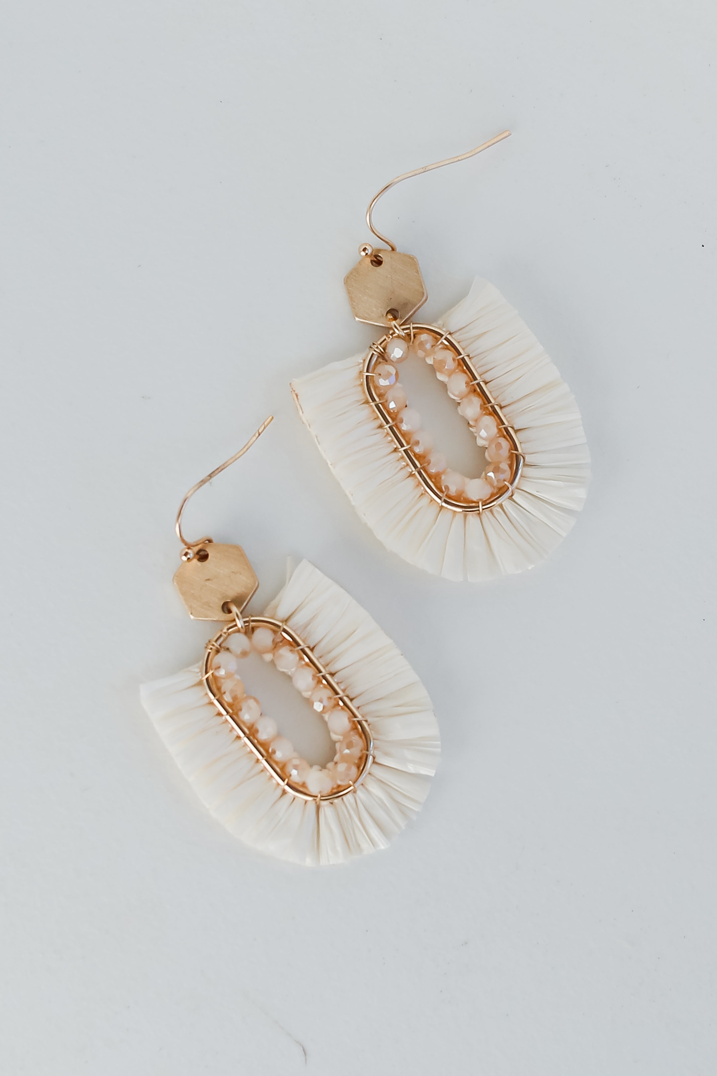 ivory Fringe Statement Earrings