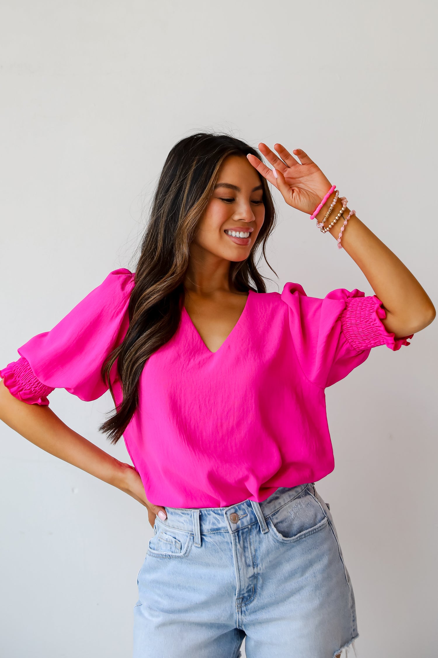 Chic Intent Hot Pink Blouse