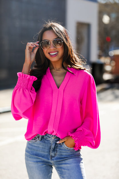 Hot Pink Blouse