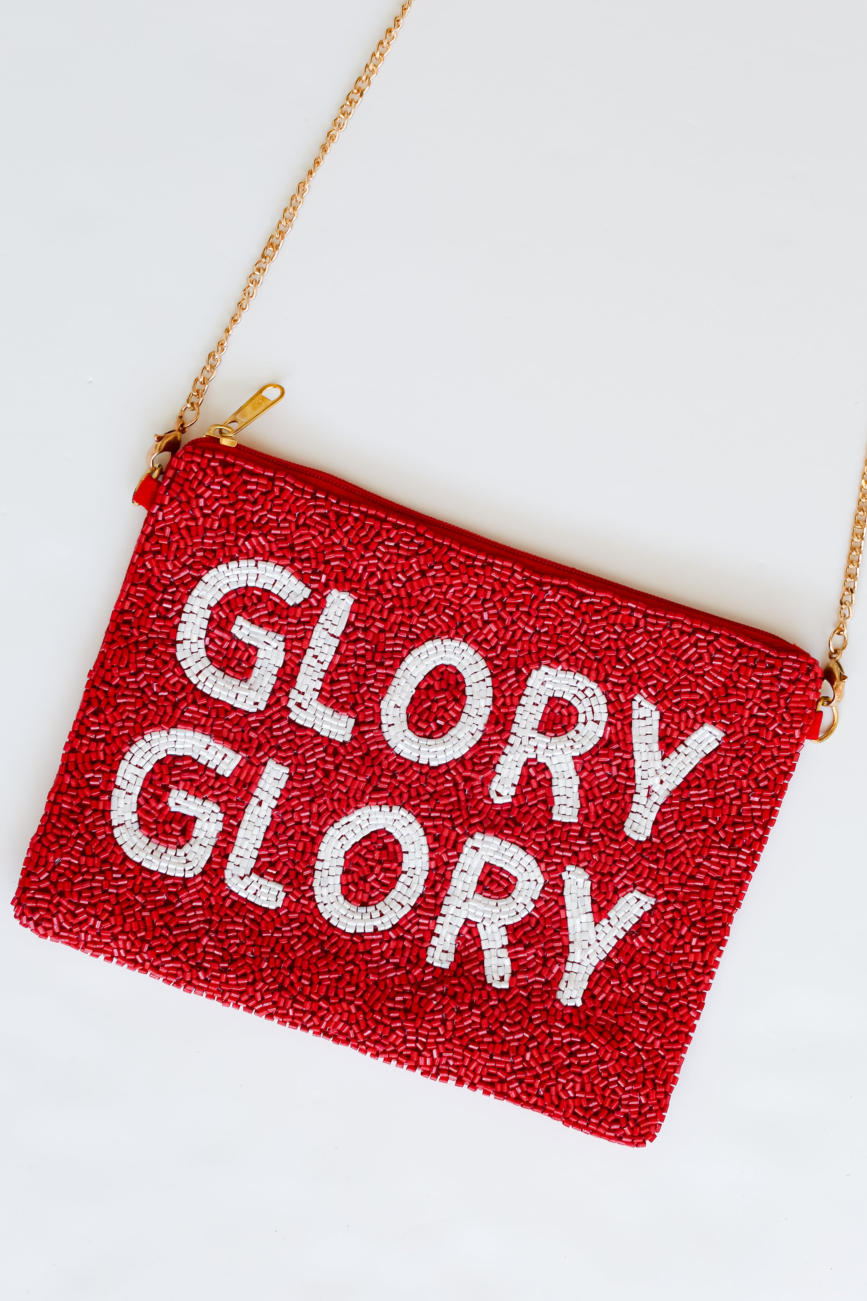 Glory Glory Beaded Crossbody Bag flat lay