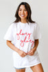 white Glory Glory Script Tee