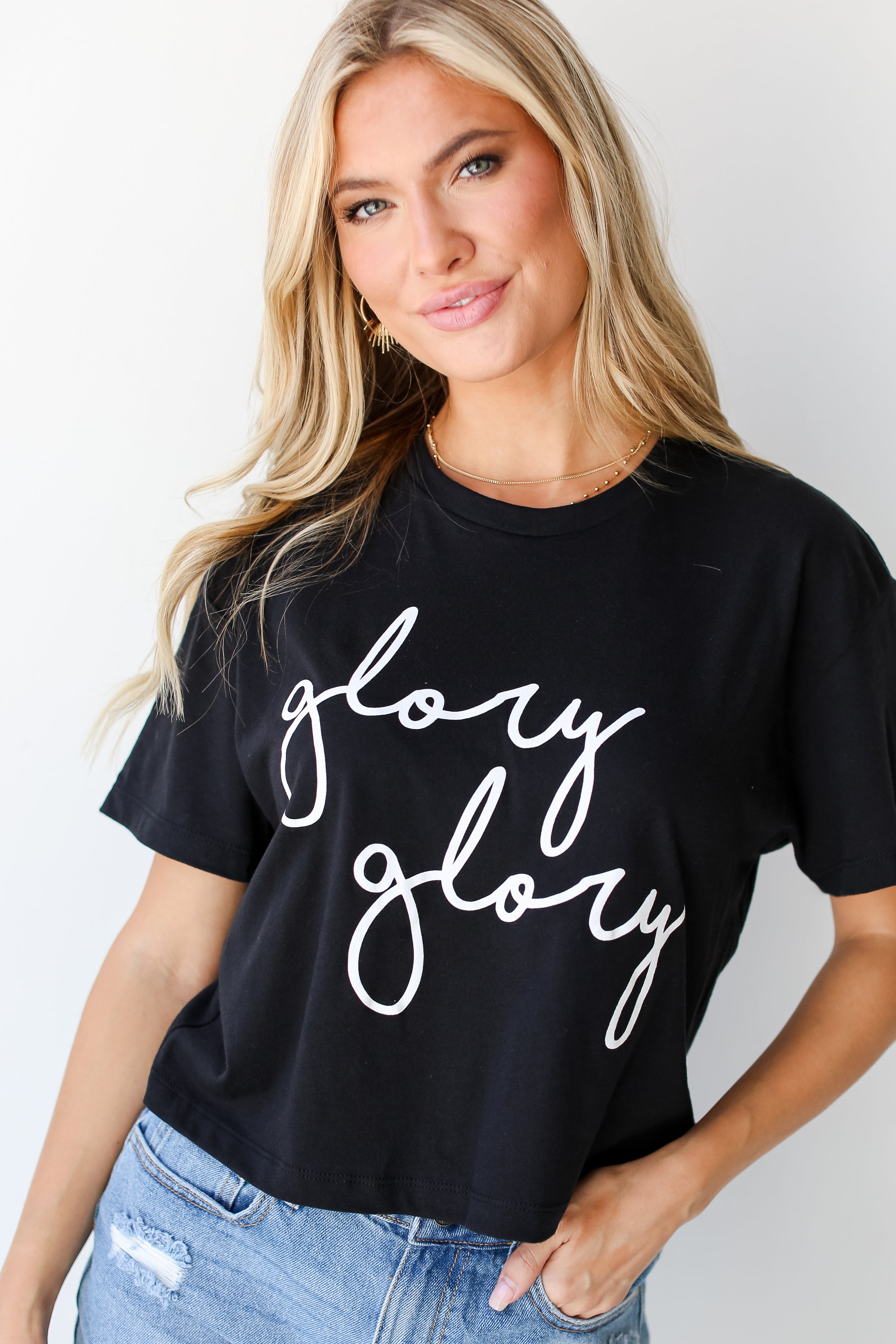 Black Glory Glory Cropped Tee