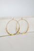 Sierra White Beaded Hoop Earrings