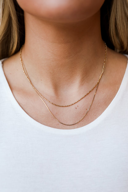 simple gold chain necklace