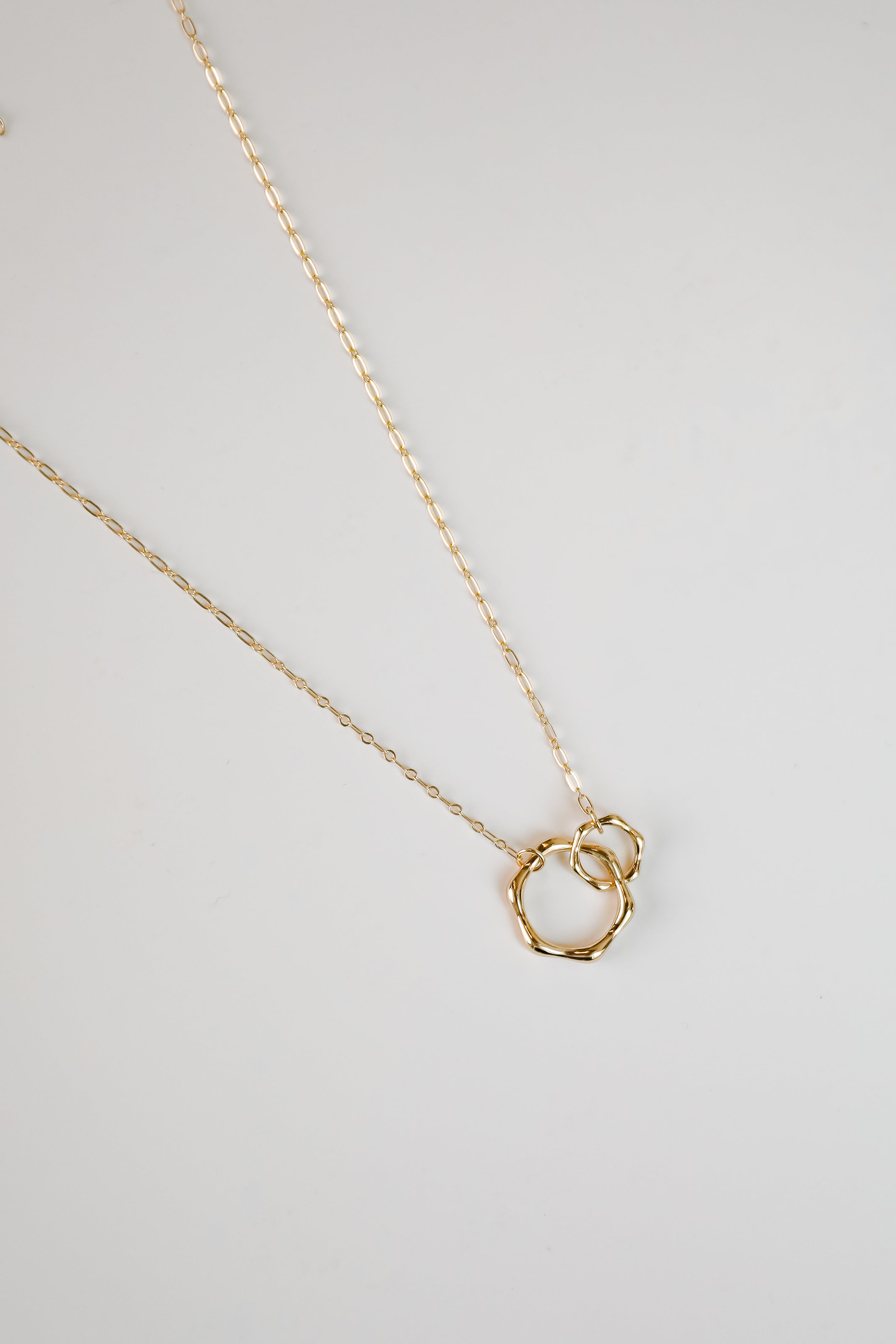 Mallory Gold Circle Charm Necklace