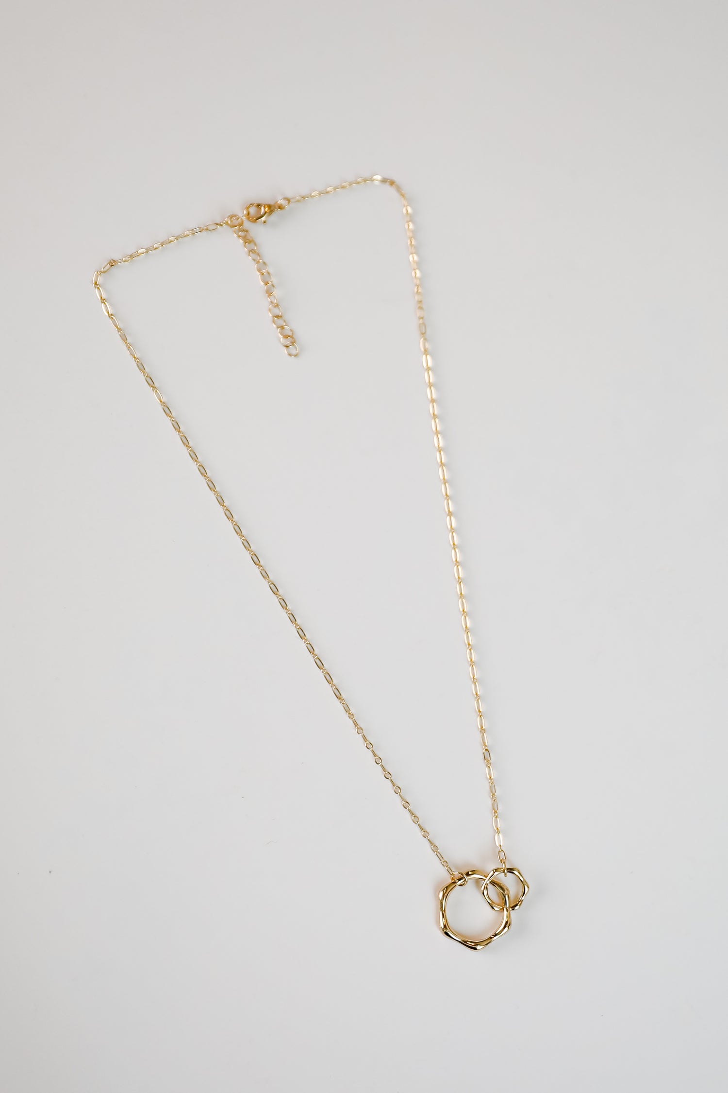 Mallory Gold Circle Charm Necklace