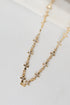 Caroline Gold Rhinestone Cross Chain Necklace