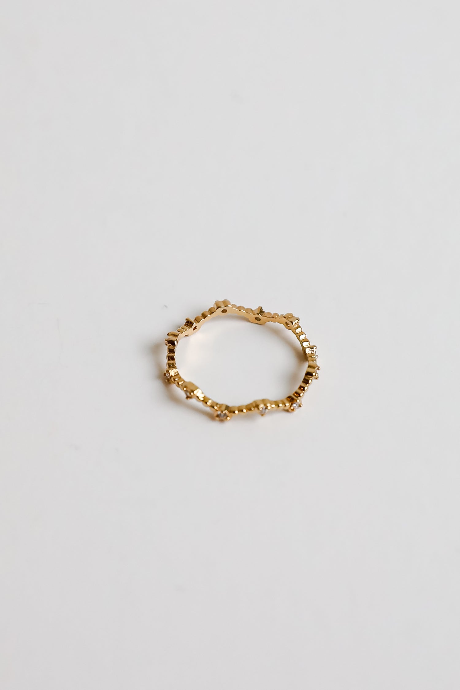 Everleigh Gold Rhinestone Heart Ring