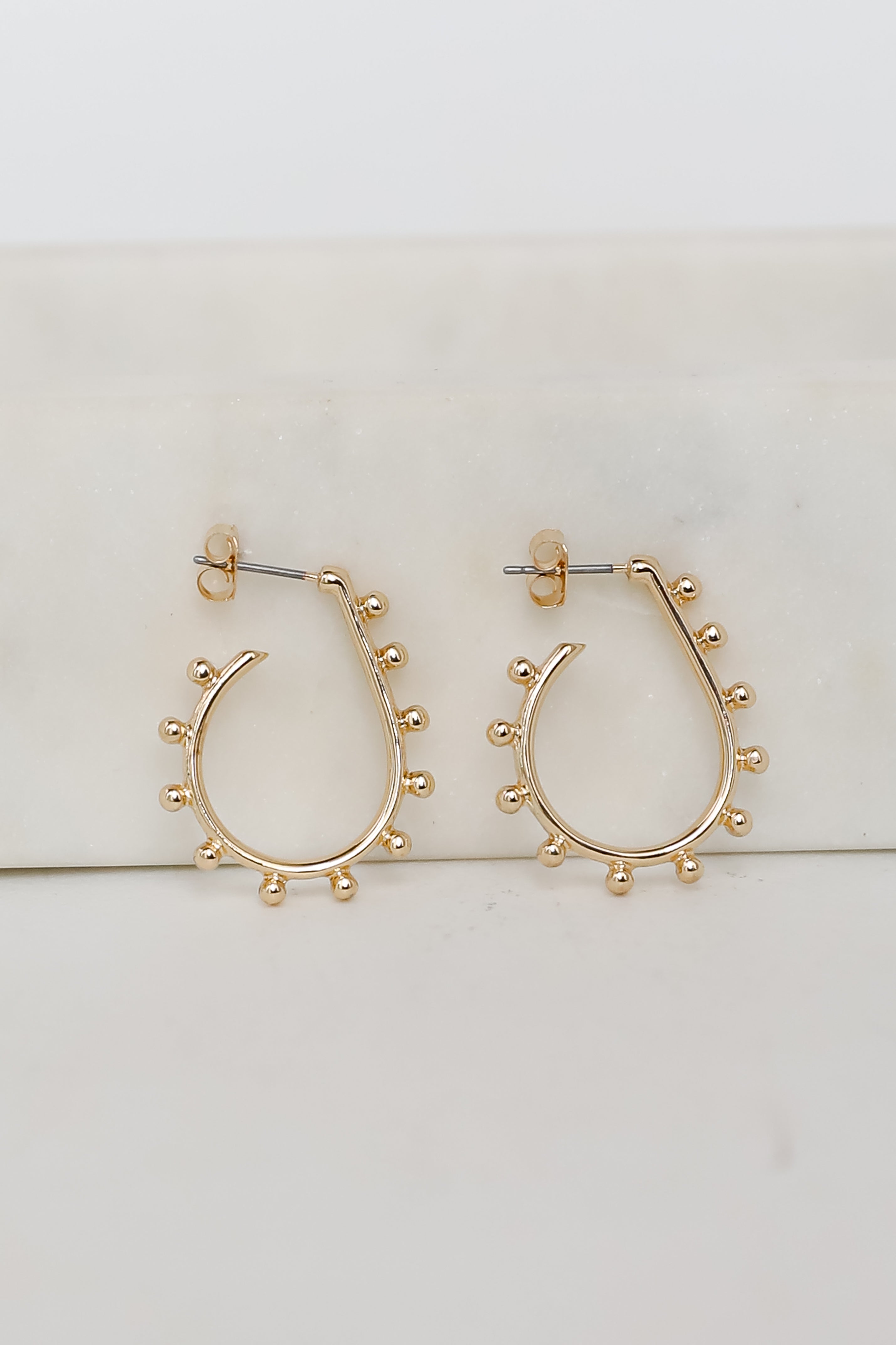 Alyssa Gold Teardrop Hoop Earrings