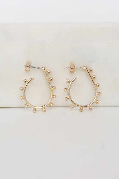 Alyssa Gold Teardrop Hoop Earrings