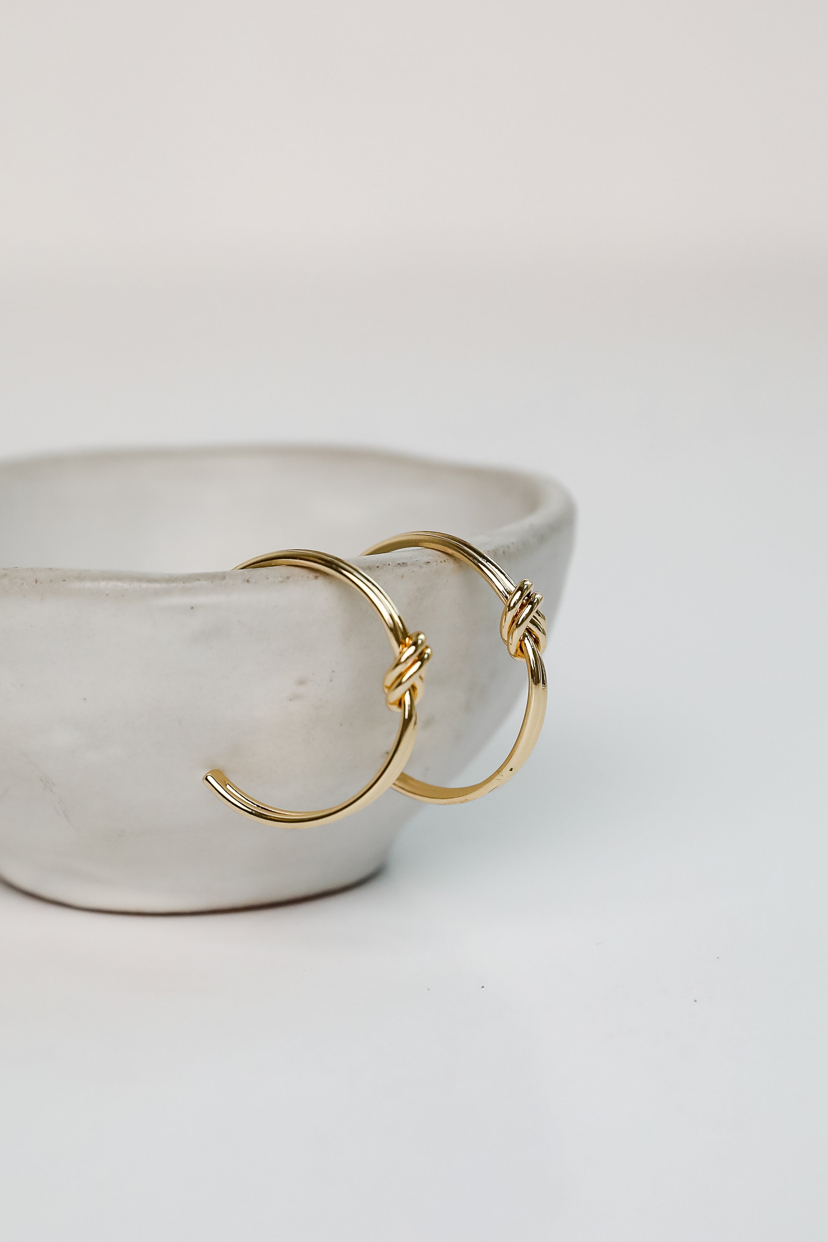 Kayla Gold Knot Hoop Earrings