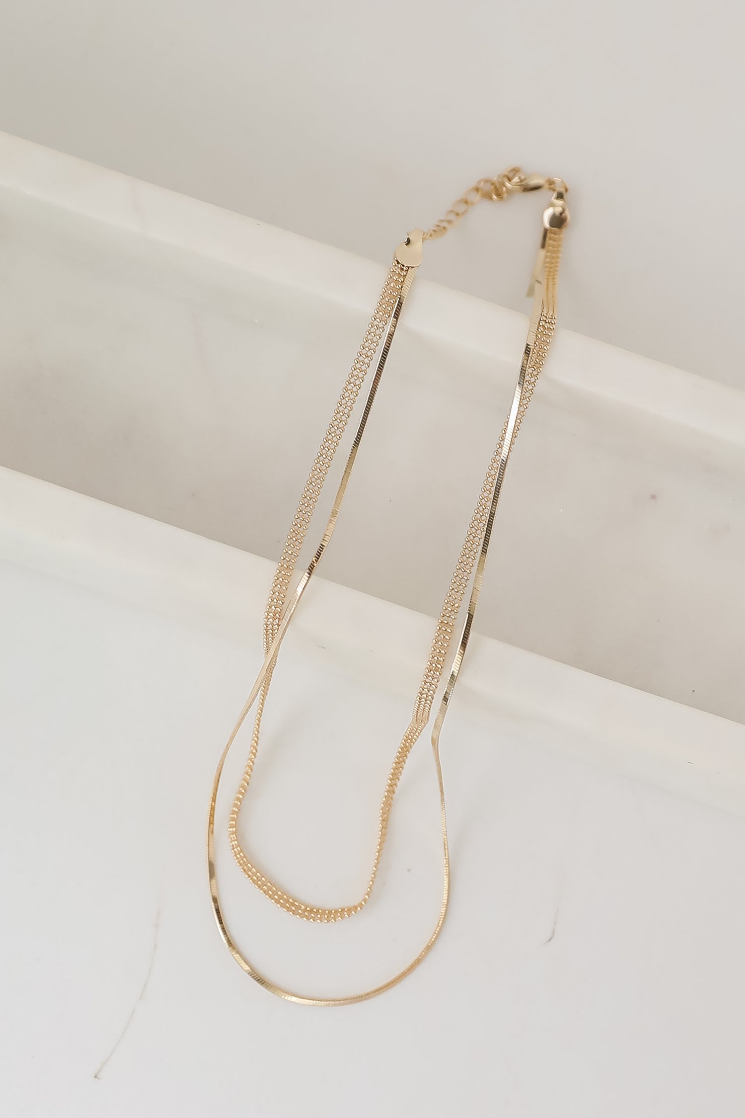 Lydia Gold Layered Chain Necklace