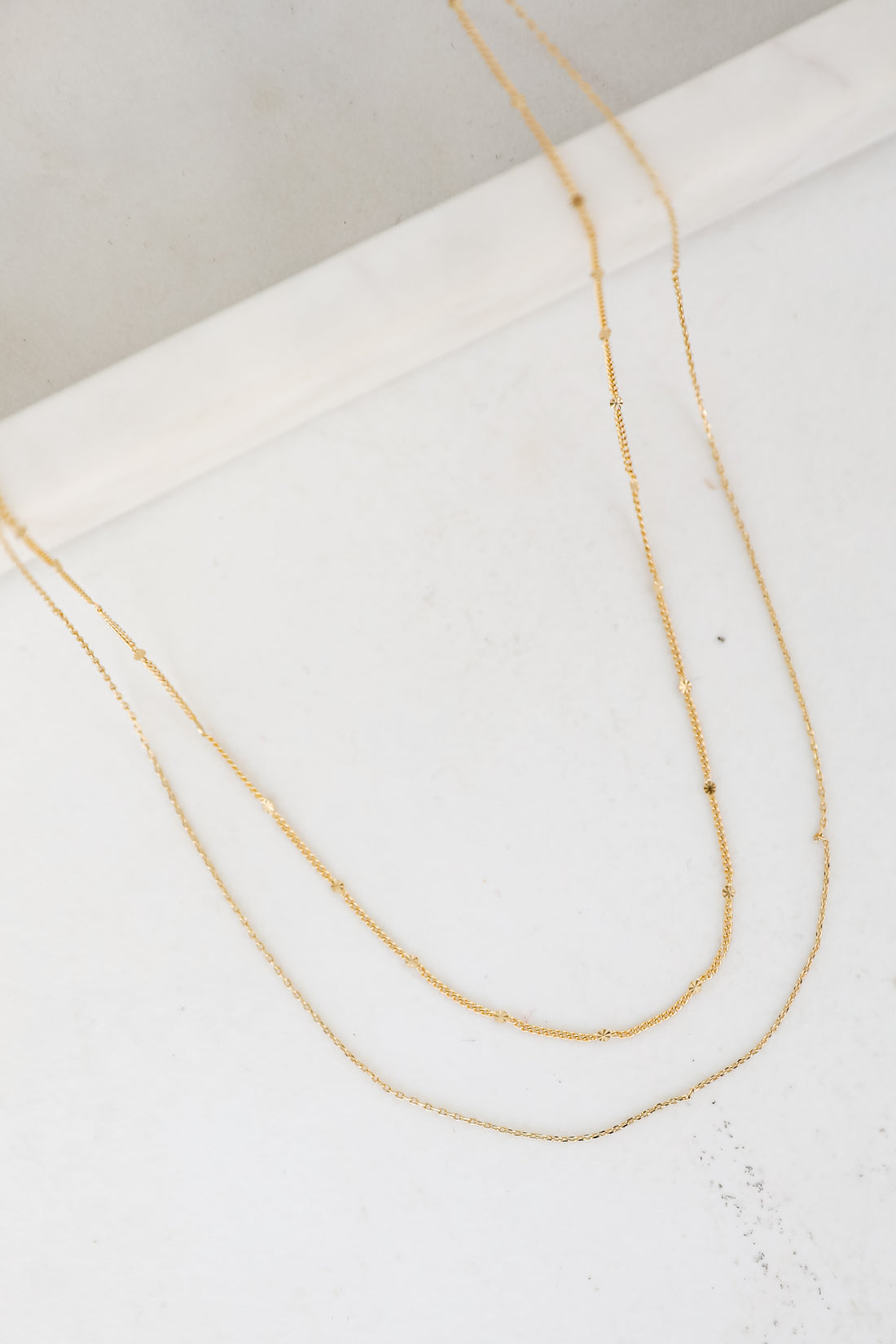 Abbie Gold Layered Chain Necklace