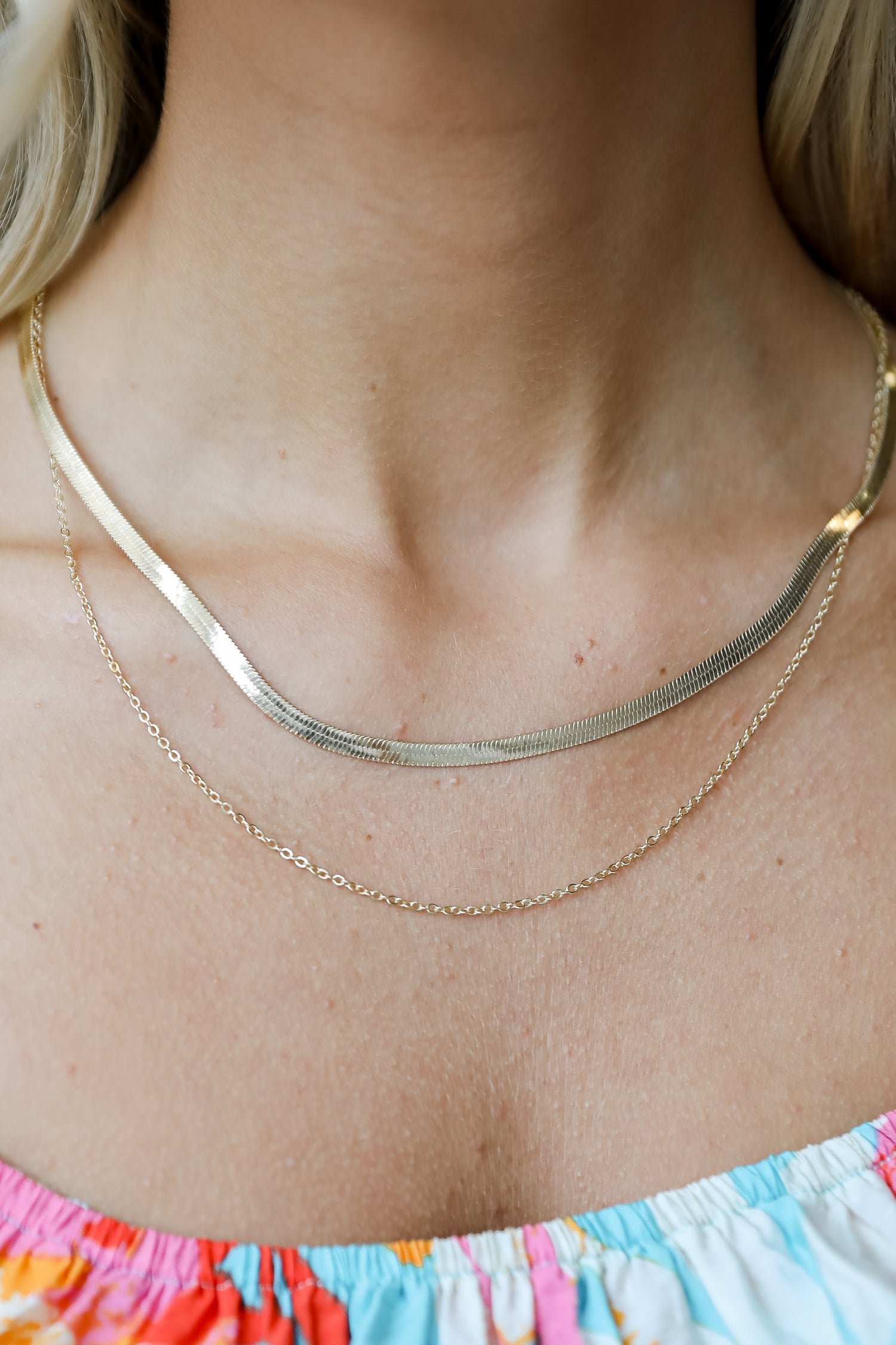 Gold Layered Chain Necklace