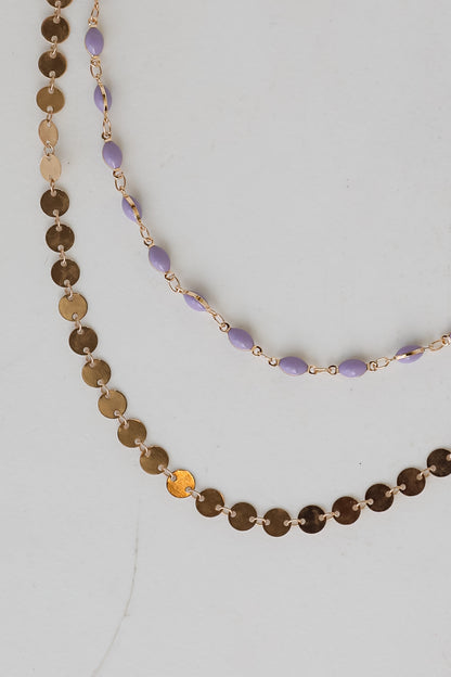 Naomi Lavender Layered Necklace