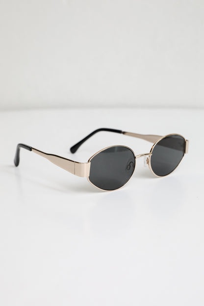 Icon Attitude Gold Oval Sunglasses