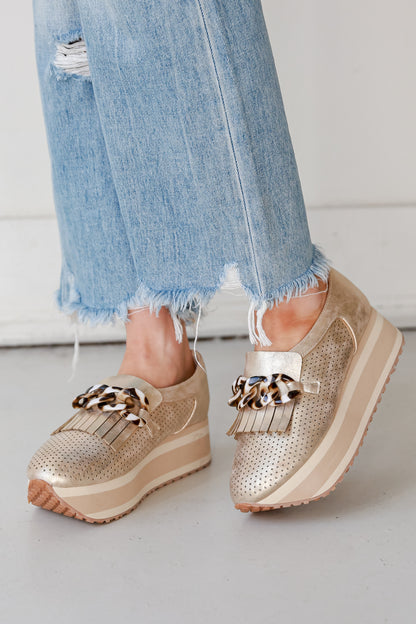 Gold Platform Sneakers