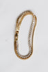 Gold Rhinestone Layered Chain Bracelet