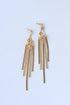 Gold Rhinestone Fringe Earrings