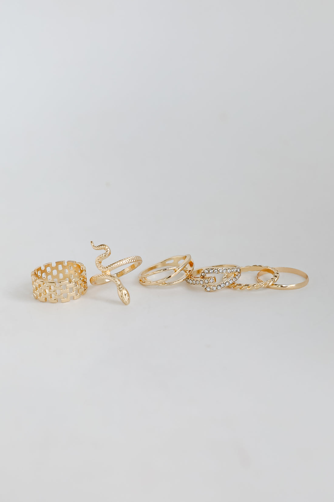 Gold Snake Ring Set