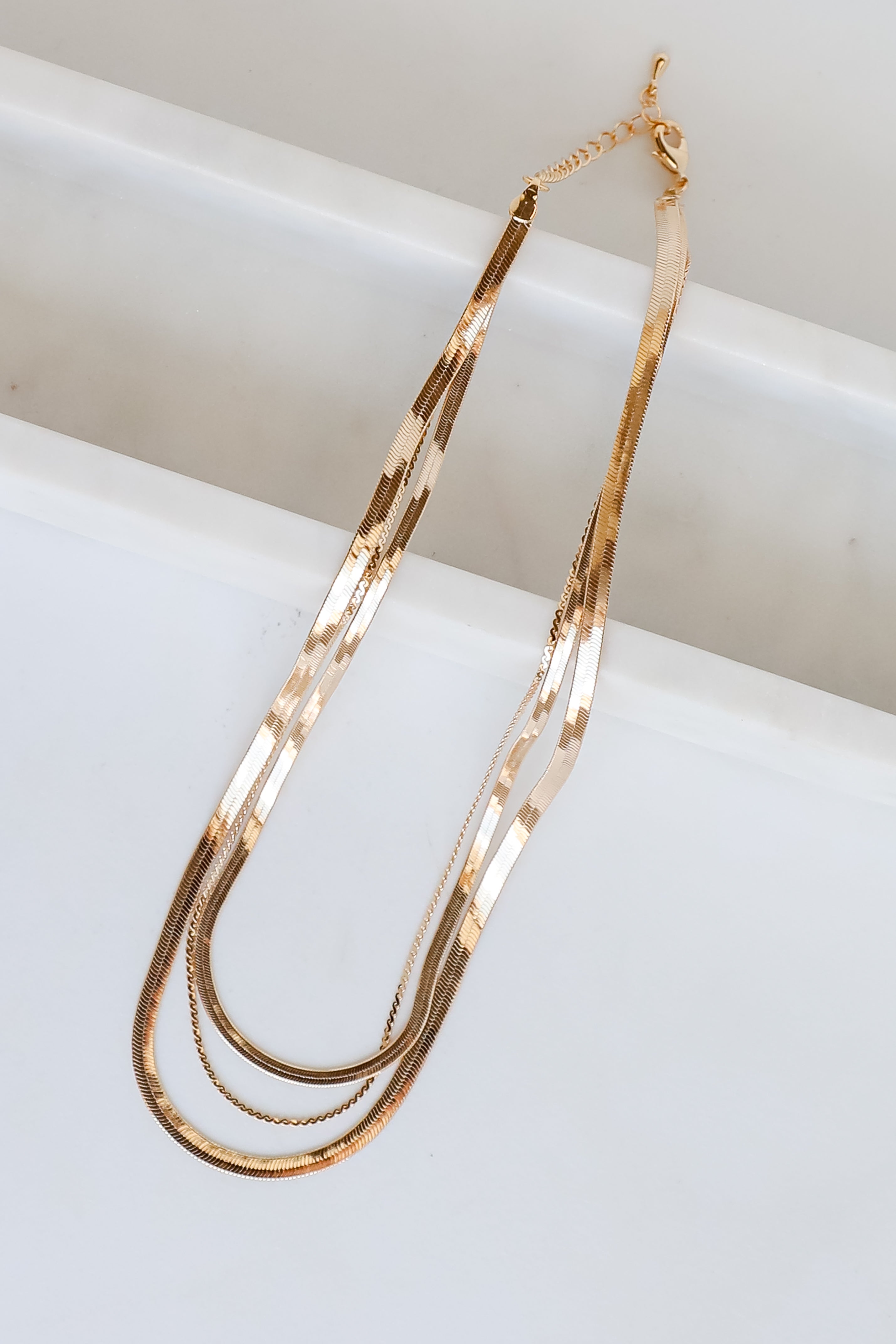 Harper Gold Layered Snake Chain Necklace