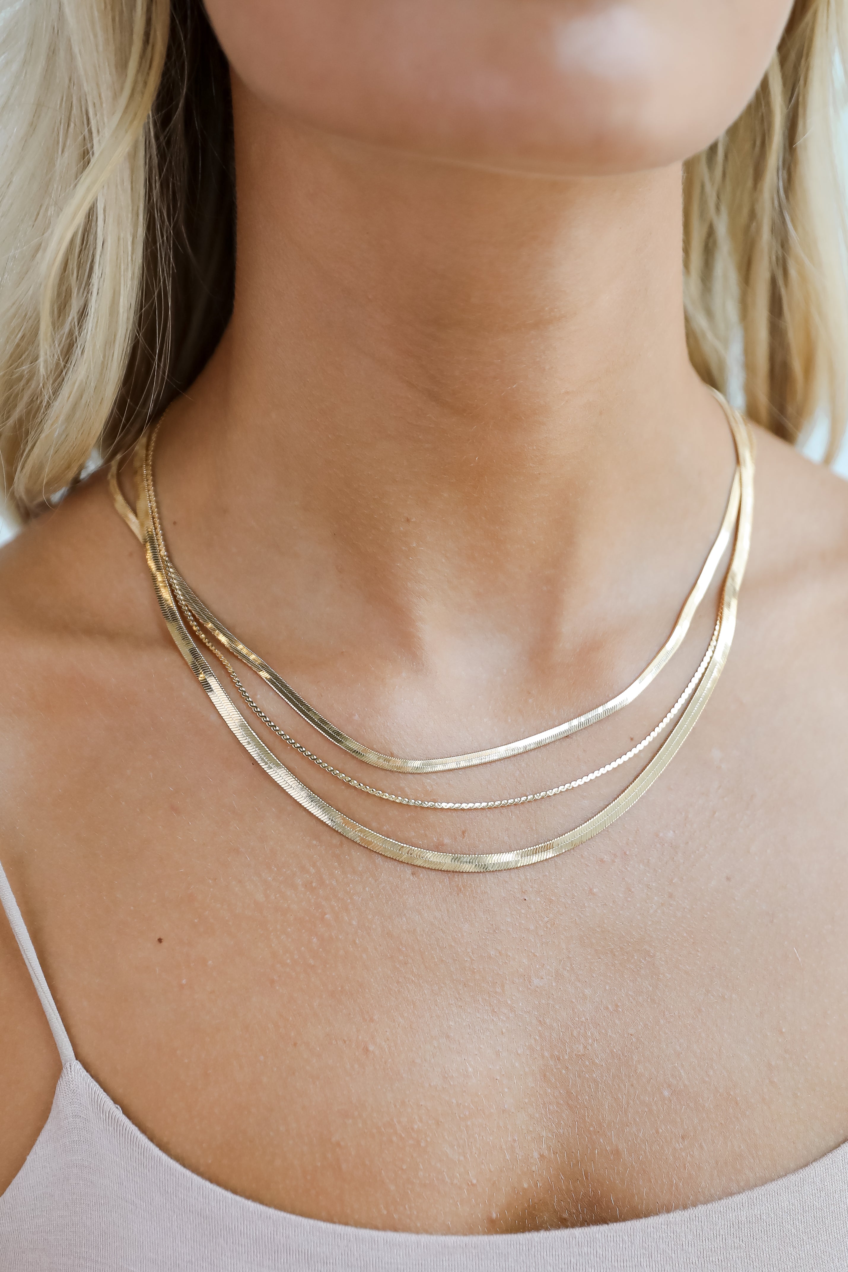 Harper Gold Layered Snake Chain Necklace