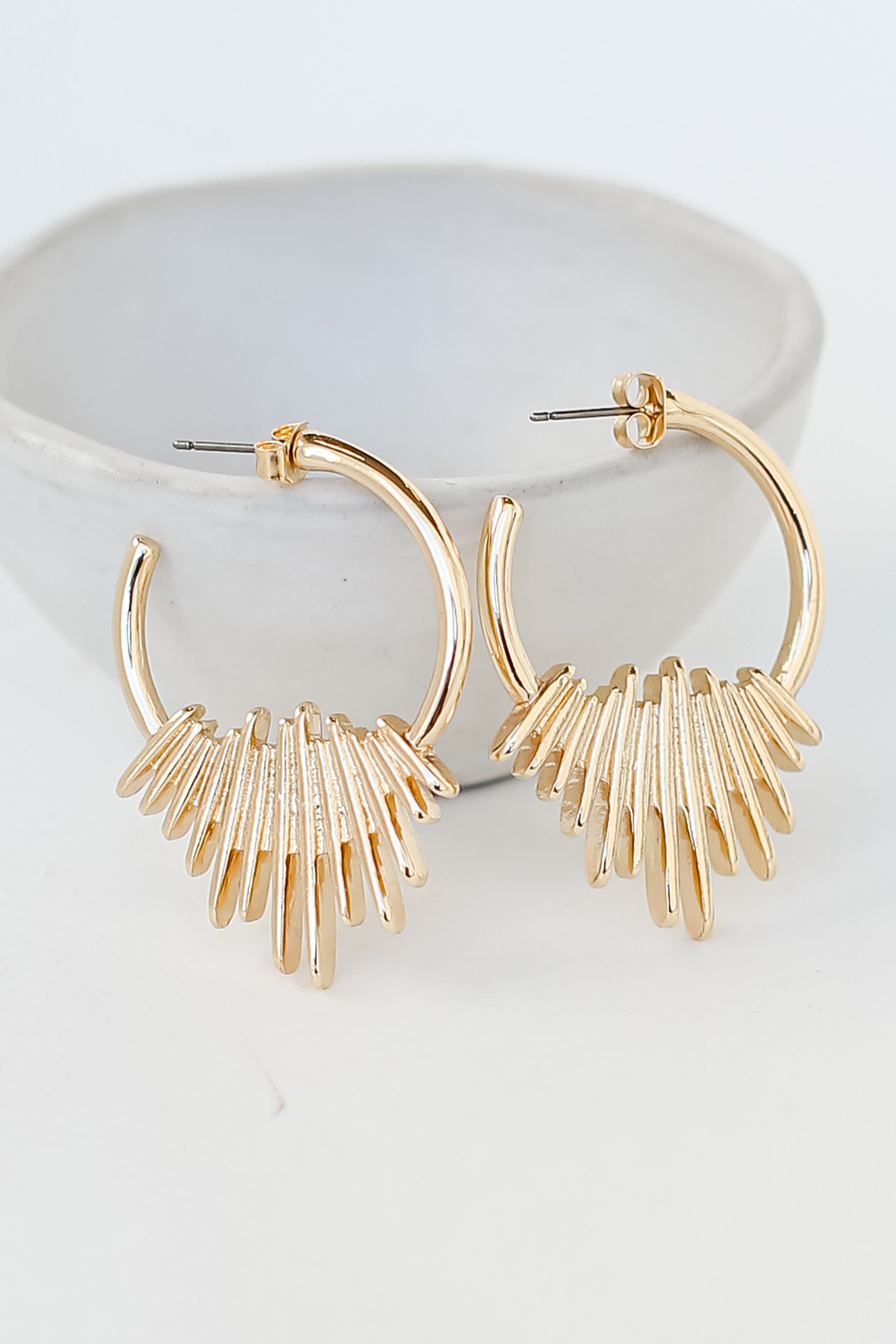 Gold Statement Hoop Earrings