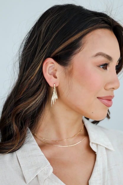 cute Gold Statement Earrings