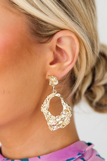 trendy gold earrings