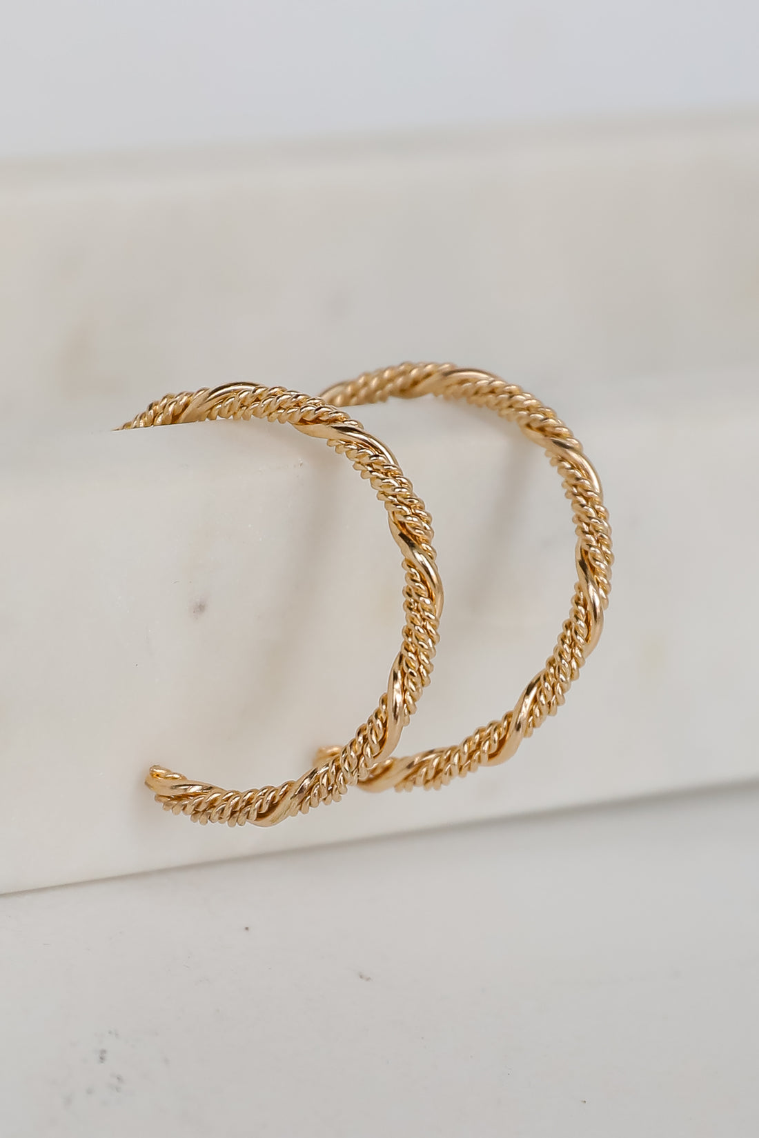 Diana Gold Twisted Hoop Earrings