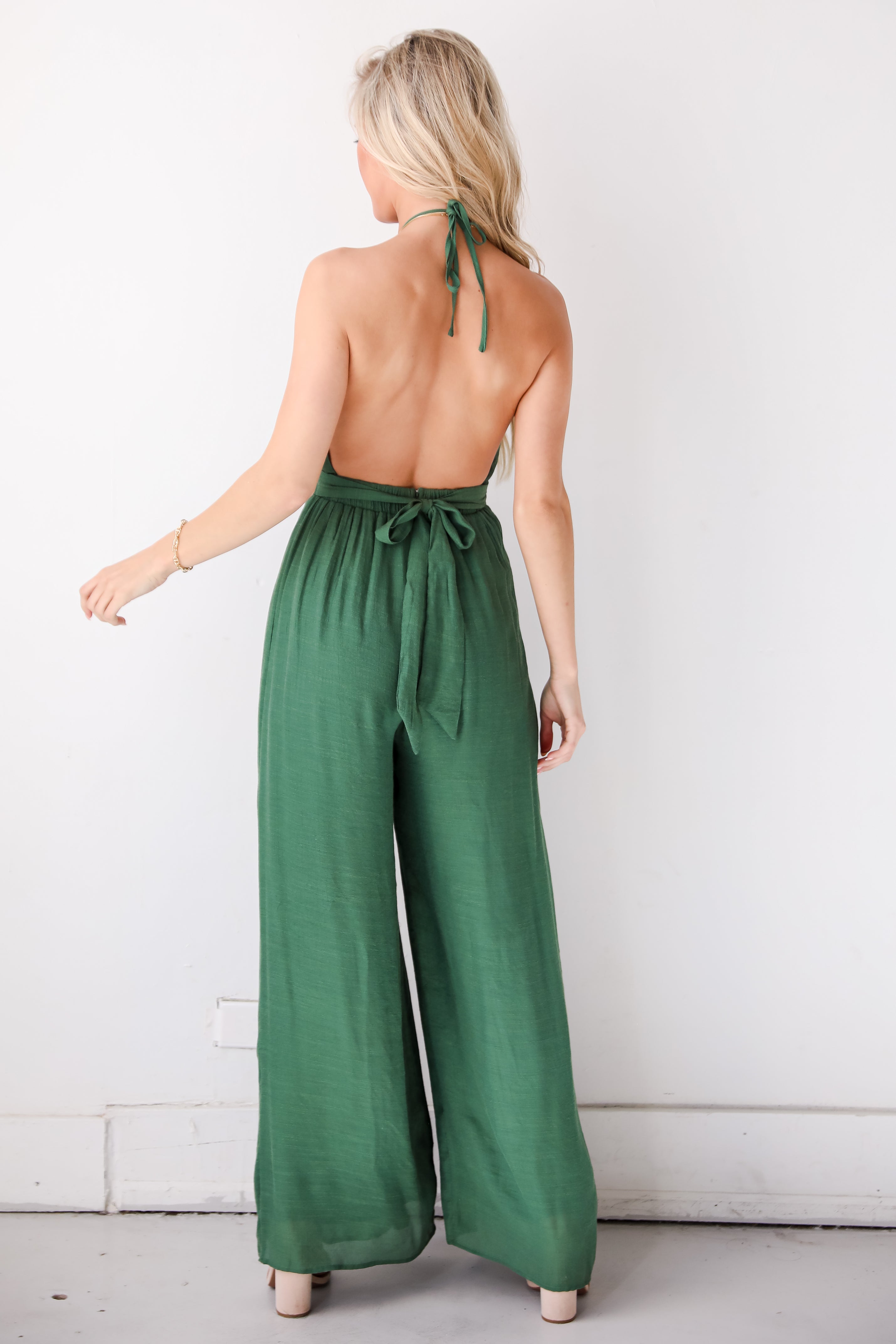 Precious Appearance Green Halter Jumpsuit Green Halter Jumpsuit for women