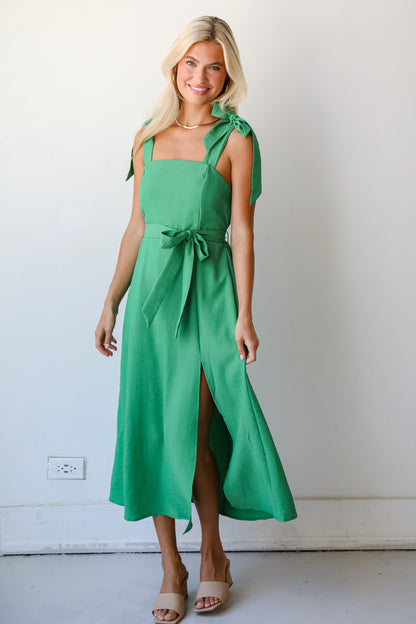 Iconic Ways Green Midi Dress