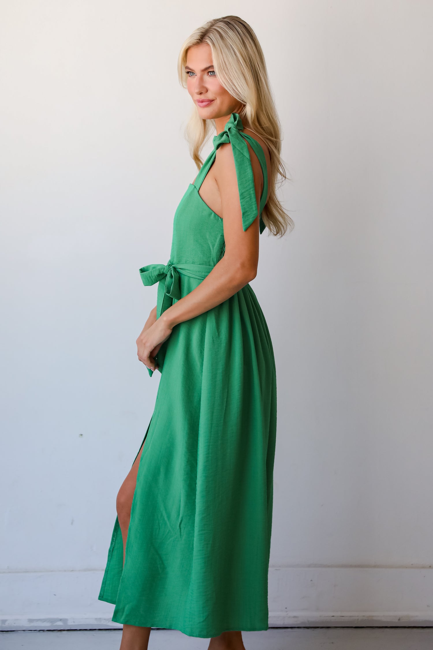 Iconic Ways Green Midi Dress