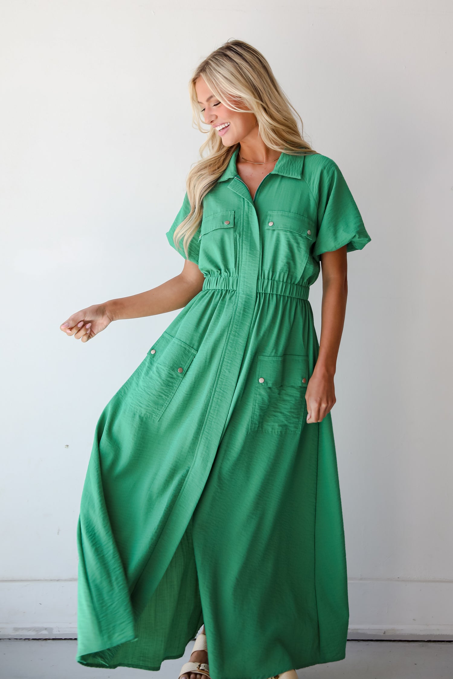 womens Kelly Green Maxi Dress