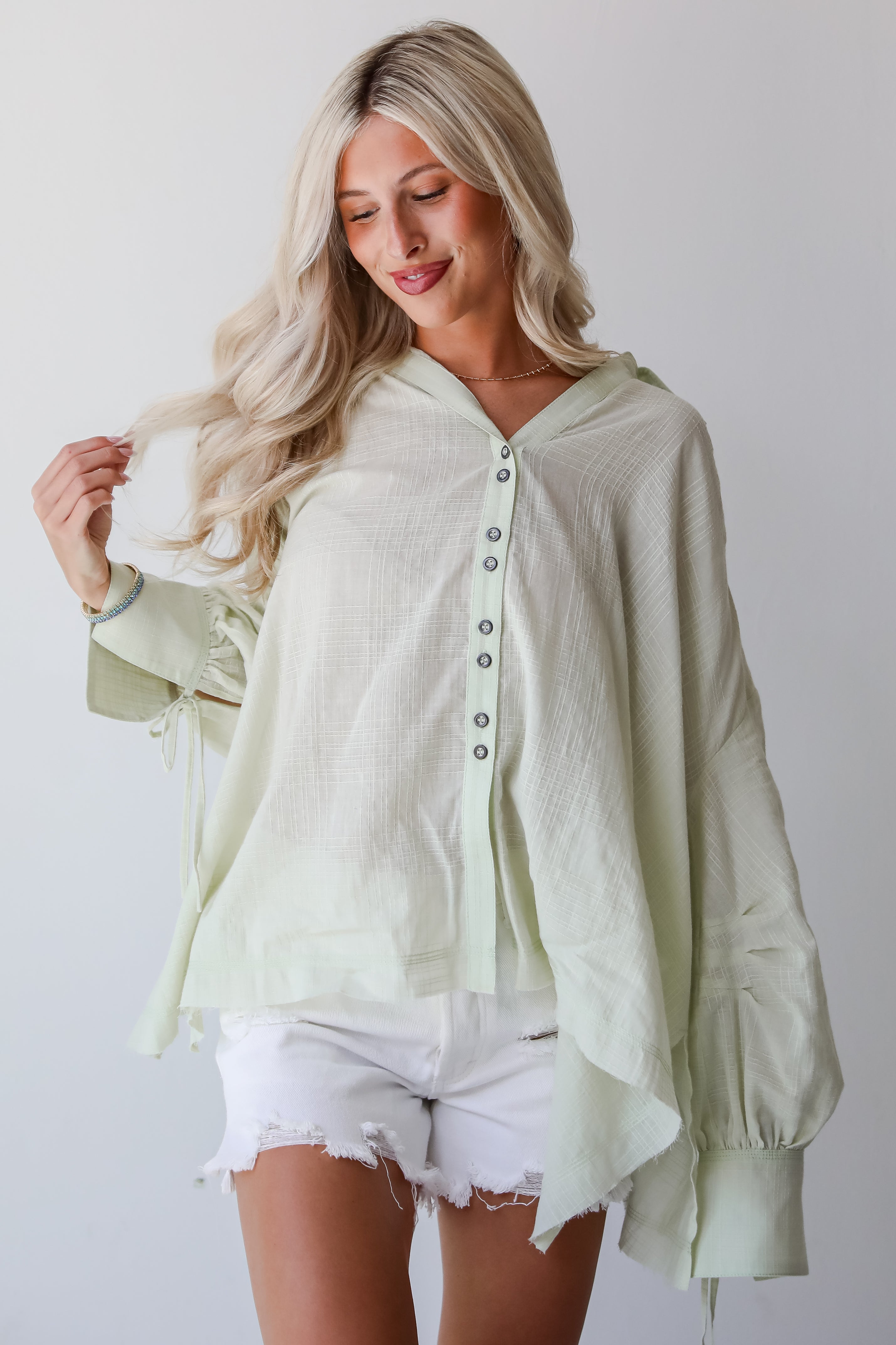 Light Green Oversized Blouse