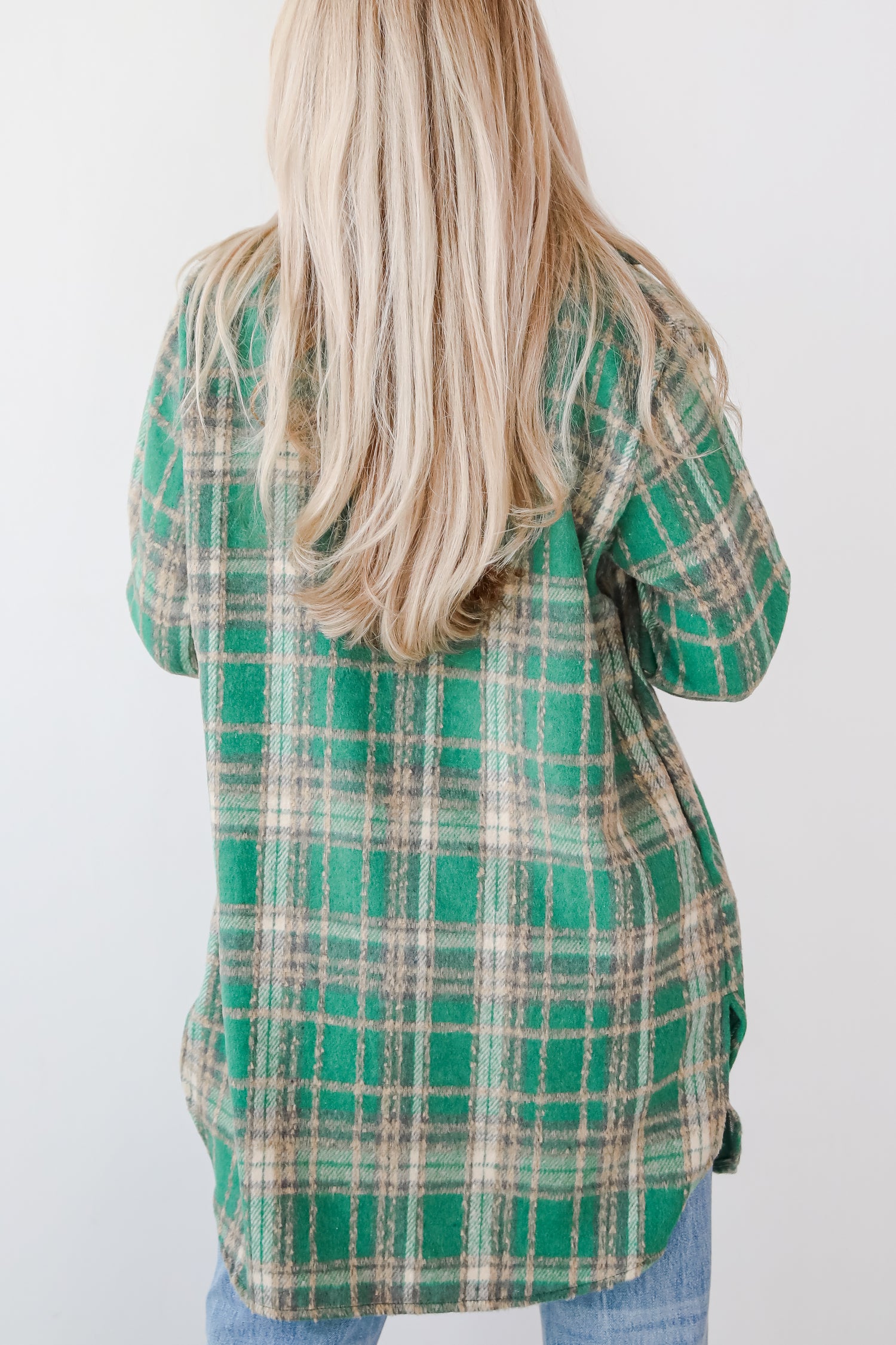 Cuddle Club Green Plaid Shacket