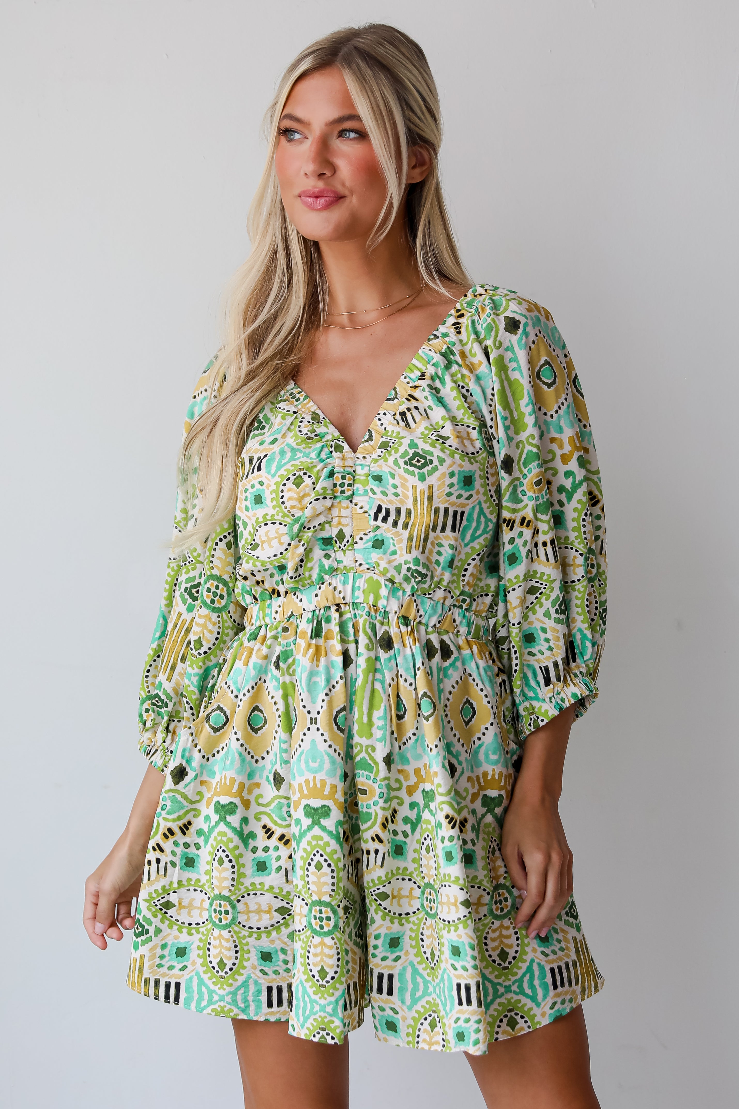 Preciously Adored Green Romper