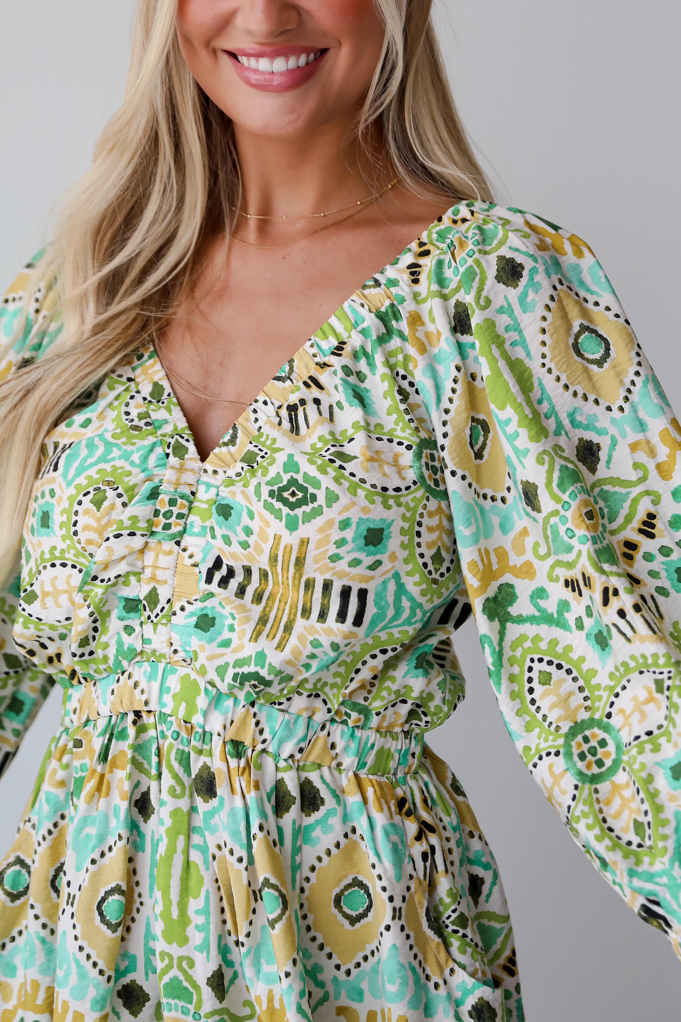 Preciously Adored Green Romper