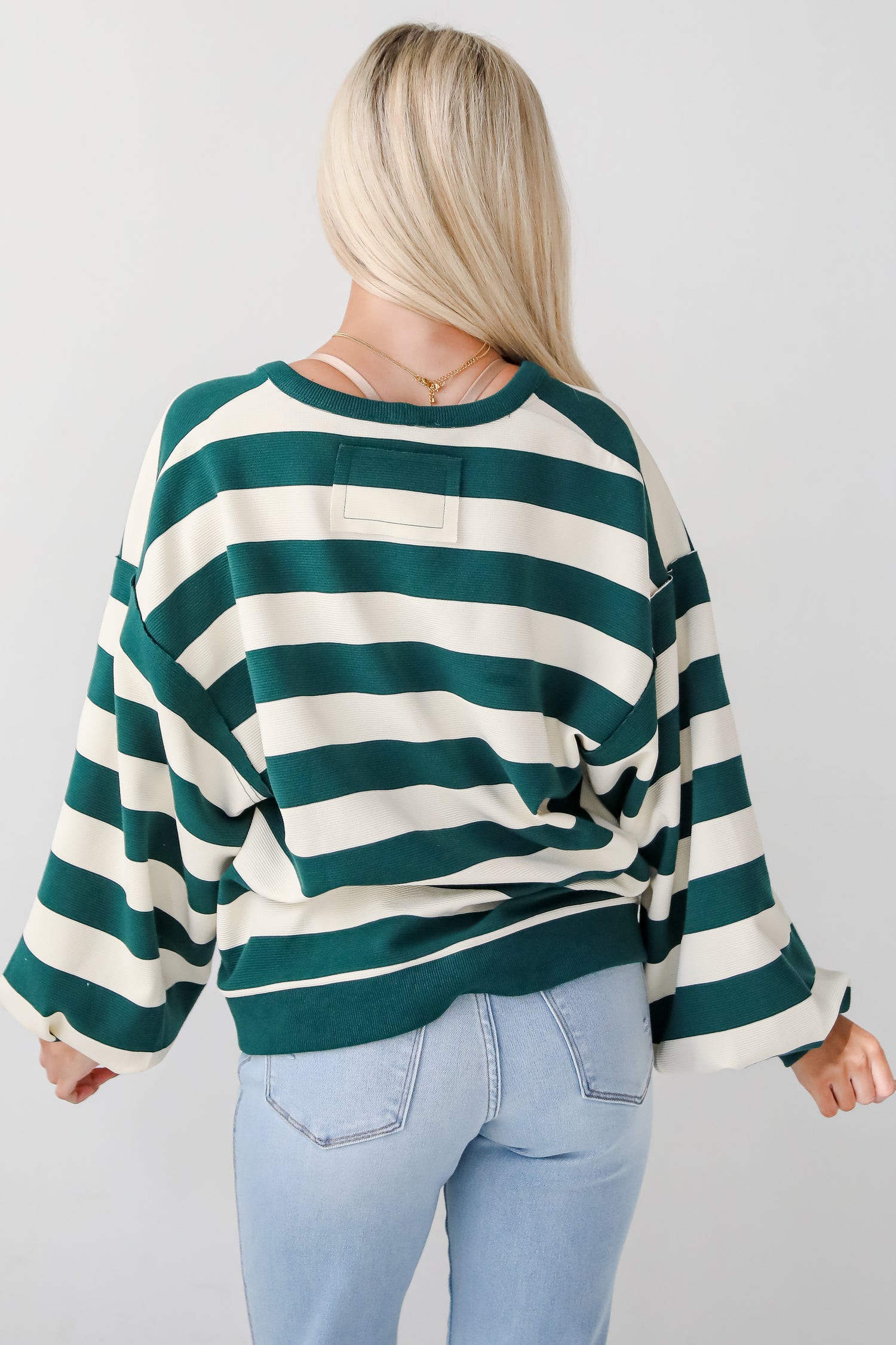 Undeniable Crush Green Striped Knit Top