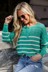 green knit sweater