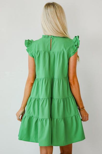 Proof Of Perfection Green Tiered Mini Dress