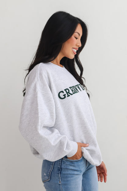 Heather Grey Greenville Embroidered Sweatshirt