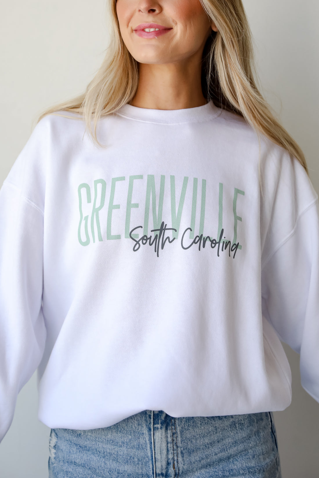 White Greenville South Carolina Sweatshirt