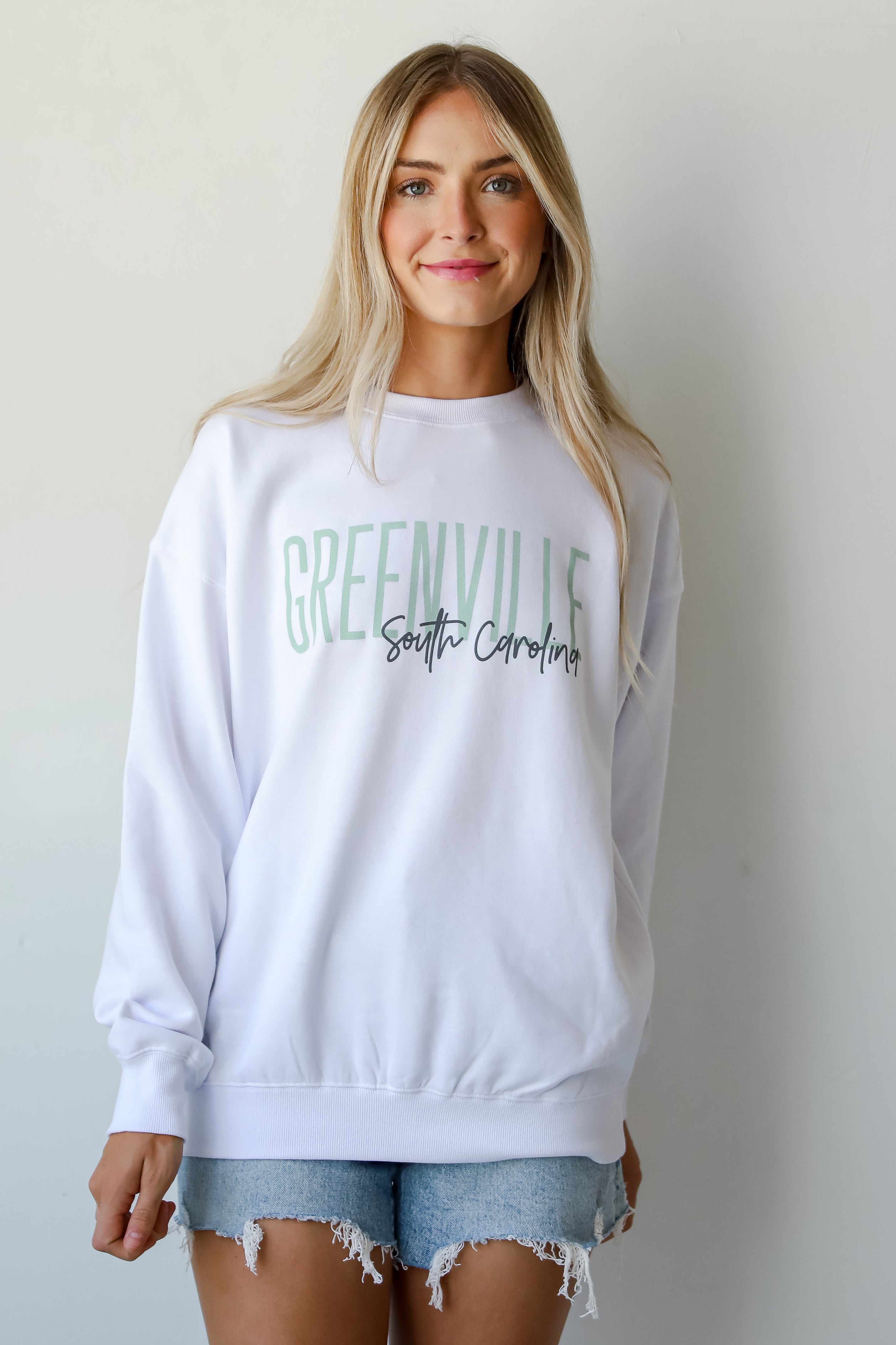 White Greenville South Carolina Sweatshirt