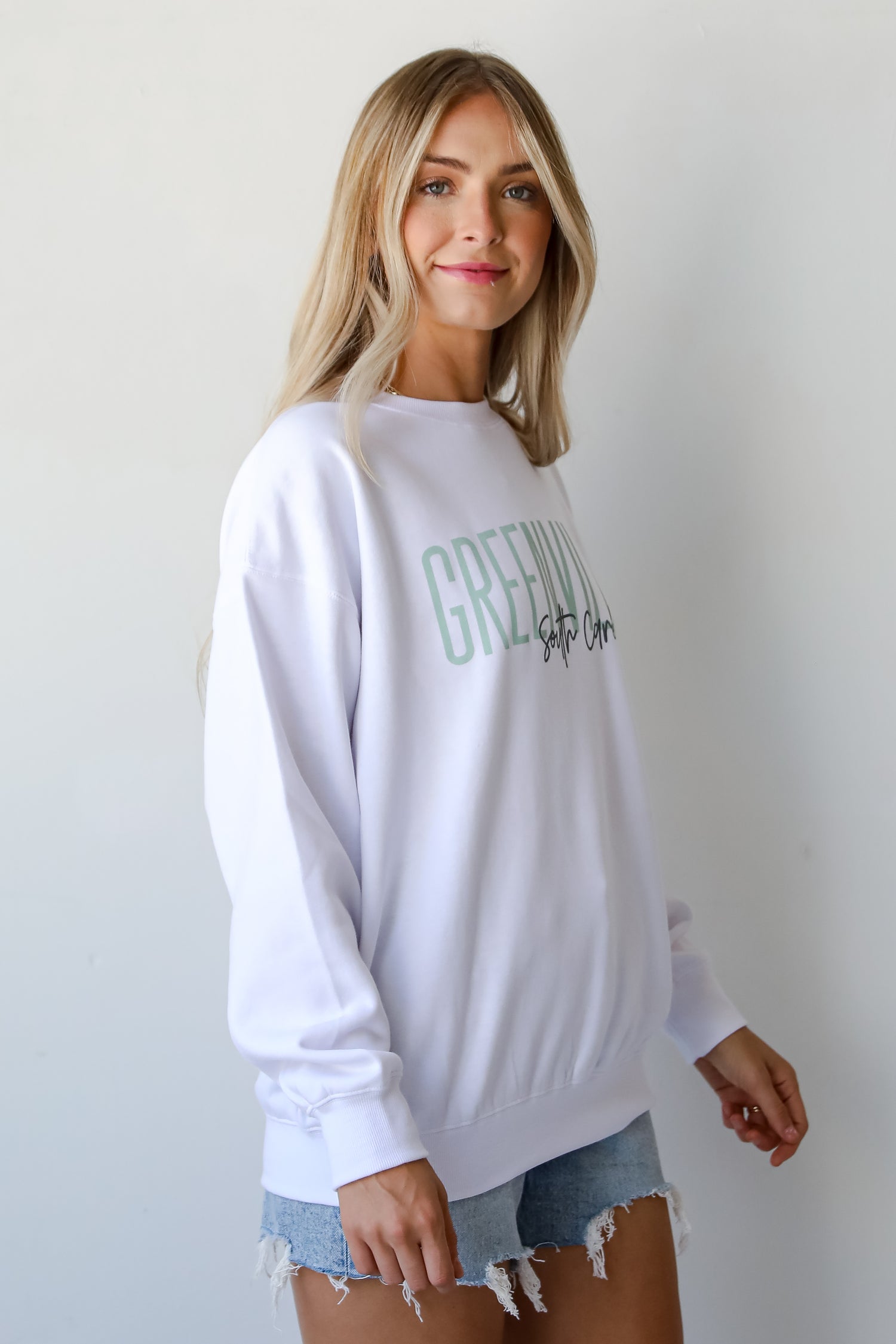 White Greenville South Carolina Sweatshirt