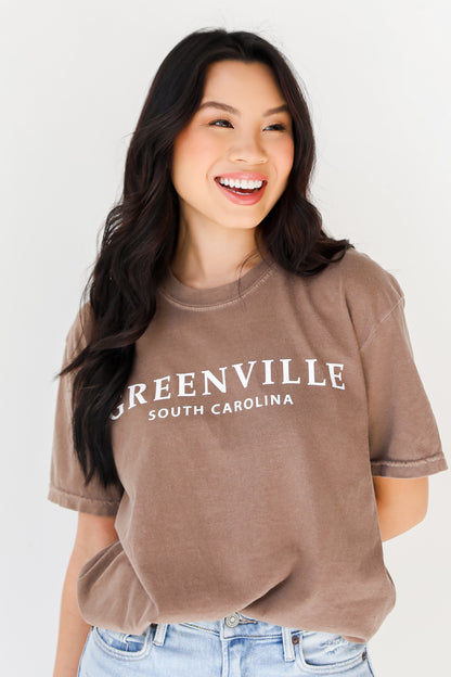 Mocha Greenville South Carolina Tee front view